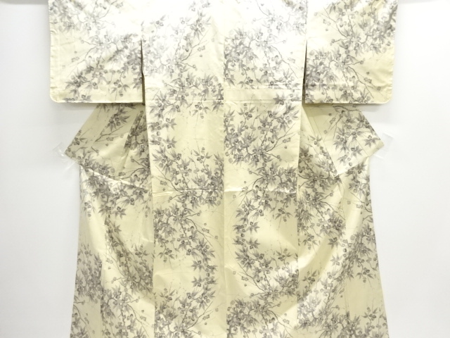JAPANESE KIMONO / OSHIMA TSUMUGI (5 maruki) / WOVEN FLOWER